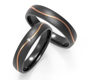 Wholesale 8mm Width Unisex Round Black Zirconium Ring For Wedding Engagement from china suppliers