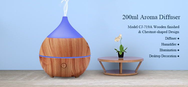Chestnut Shape Air Mist Oil Wood Grain 200ml Bluetooth Aroma Diffuser