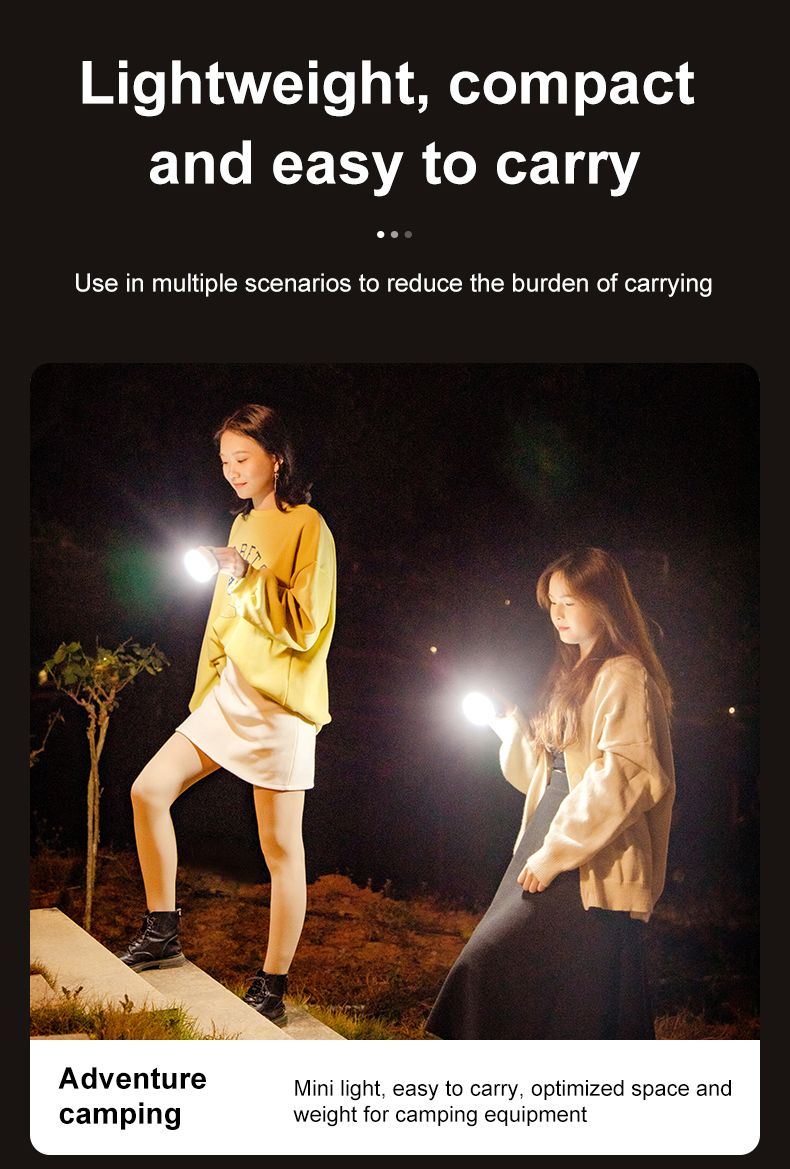 Popular Outdoor Multi-function Camping Tent Lights Rechargeable Portable Magnet Lamp with Power Bank Function