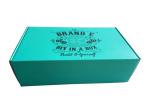 Print Blue Paper Gift Box Ribbon / Foam Insert For Shoes Packaging