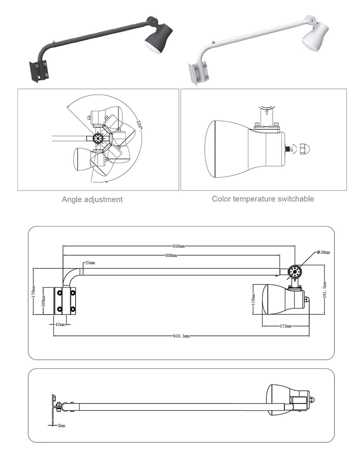50000 Hours Working Time Aluminum Led Flood Light 36w For Supermarket Exhibition
