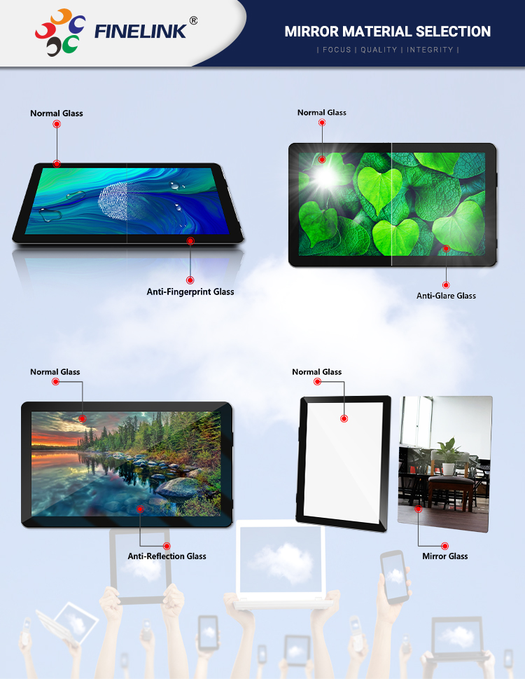 16 9 Aspect Ratio 55 Inch Touch Screen PCAP Multi Touch Advertising Board