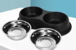 Non Slip Pet Feeder Smart Dog Food Feeder With Stainless Steel Bowls