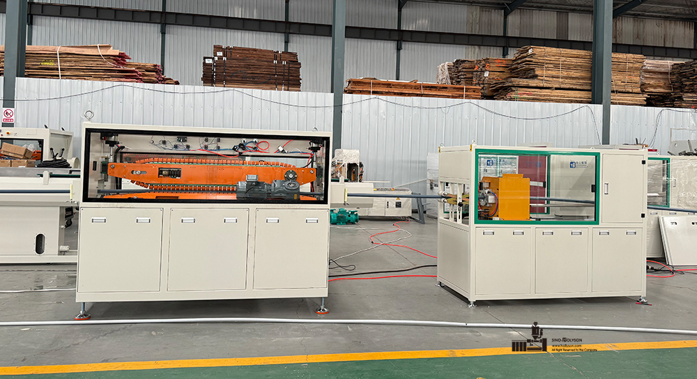 sino-holyson HSE-60/38 20-110mm HDPE Pipe Extrusion Production Line / PE Pipe Manufacturing Machine