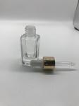 15ml Luxury Clear Square Cosmetic Flat Tall Bottle Essential Oil Cosmetic Glass