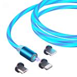 Flowing Light LED Magnetic Charging Cable Multi Colored For All Mobilephone