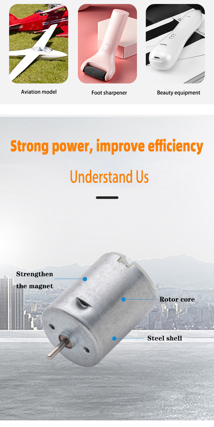 Faradyi Custom Factory Price FT-280 High Speed 8000rpm DC 3V 12V Electric DC Brush Motor