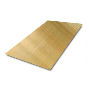 Wholesale 4ftx 8FT Brush Stainless Steel Sheet PVD Champagne Gold Color Hairline Finished from china suppliers