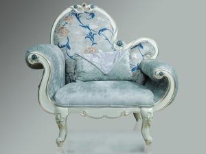 Wholesale Elegant Blue Classic Arm Chair from china suppliers