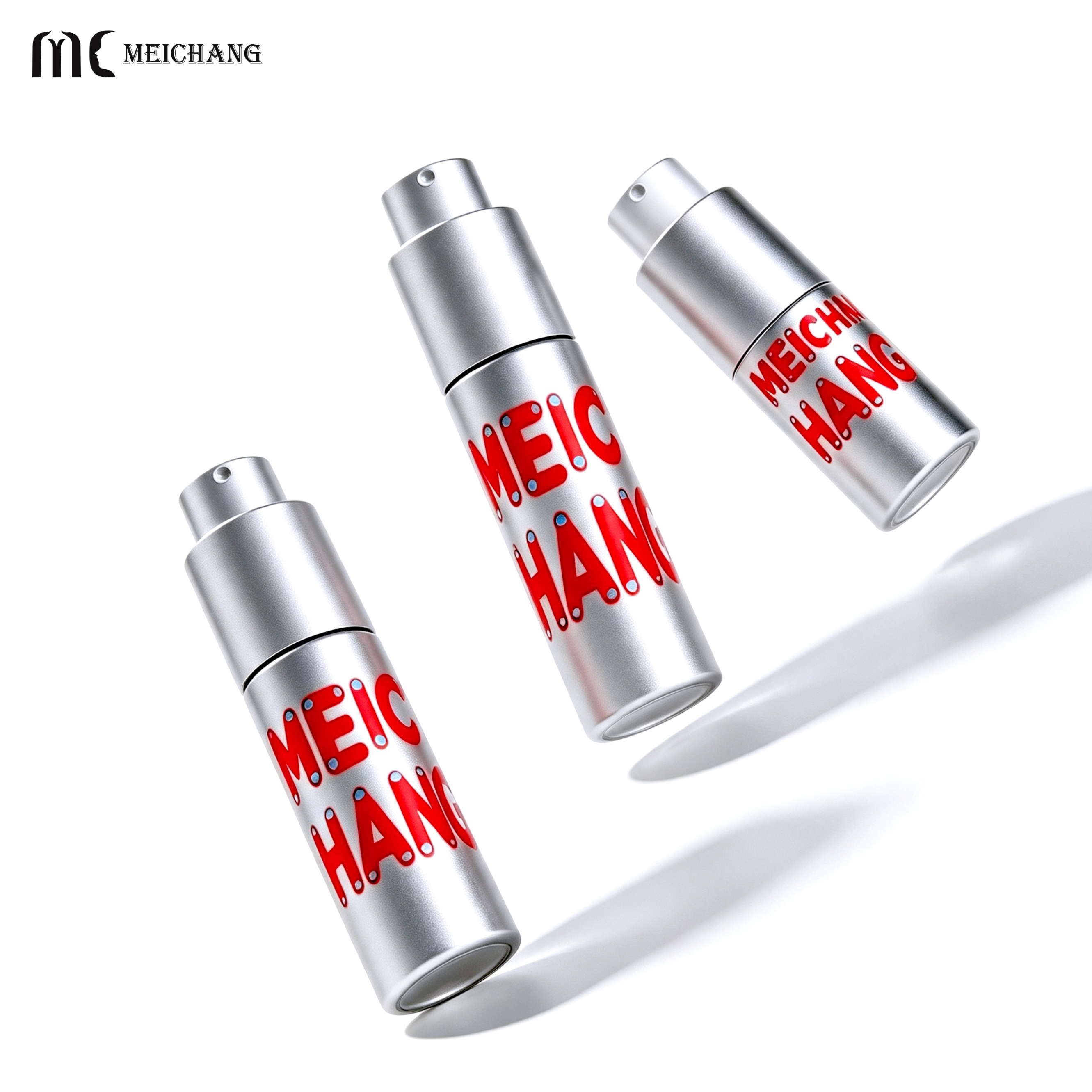 15ml 30ml 50ml Custom Airless Fine Mist Spray Bottle with Rotating Lock Design for Skincare Packaging（MC-296）