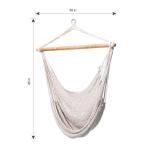 High Capacity Camping Hanging Chair Outdoor White Rope Hammock Chair With Stand