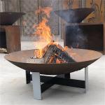 Bbq Outdoor Wood Burning Brazier Fire Pit Corten Steel