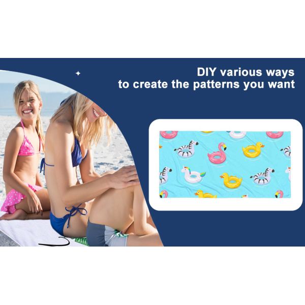 ZELOYAUT Wholesale Sublimation Blanks Beach Towel for Adults with Tassel Table Cover Mandala for Swimming Pool Seaside Riverside