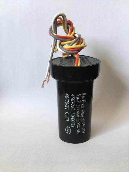 14+6uF ,450VAC ,4 wires leading ,washing mahine capacitor ,CE certificate ,good