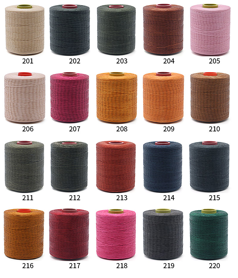 240 Colors 400g Polyester Wax Bonded Braided Thread for Leather Sewing Thread 420D/16