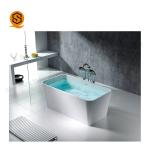 White Acrylic Rectangular Freestanding Soaking Tub Hotel Apartment Project