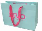 Hand made luxury customized shopping paper bag with cotton rope handle