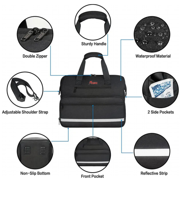 Custom Hospital Medical First Aid Bag Portable Clinical Black First Aid Bag