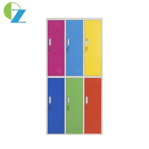 Wholesale Furniture Colorful Metal Office Lockers Swing 6 Door Steel Storage Cabinet from china suppliers