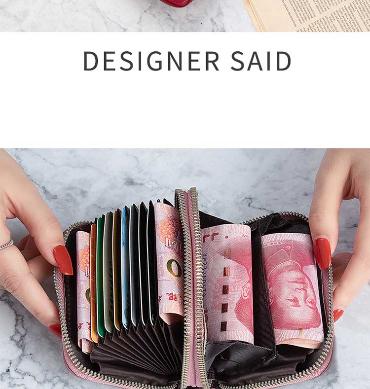Customized Logo Mini RFID Blocking Zipper Coin Pocket Purse for Girls