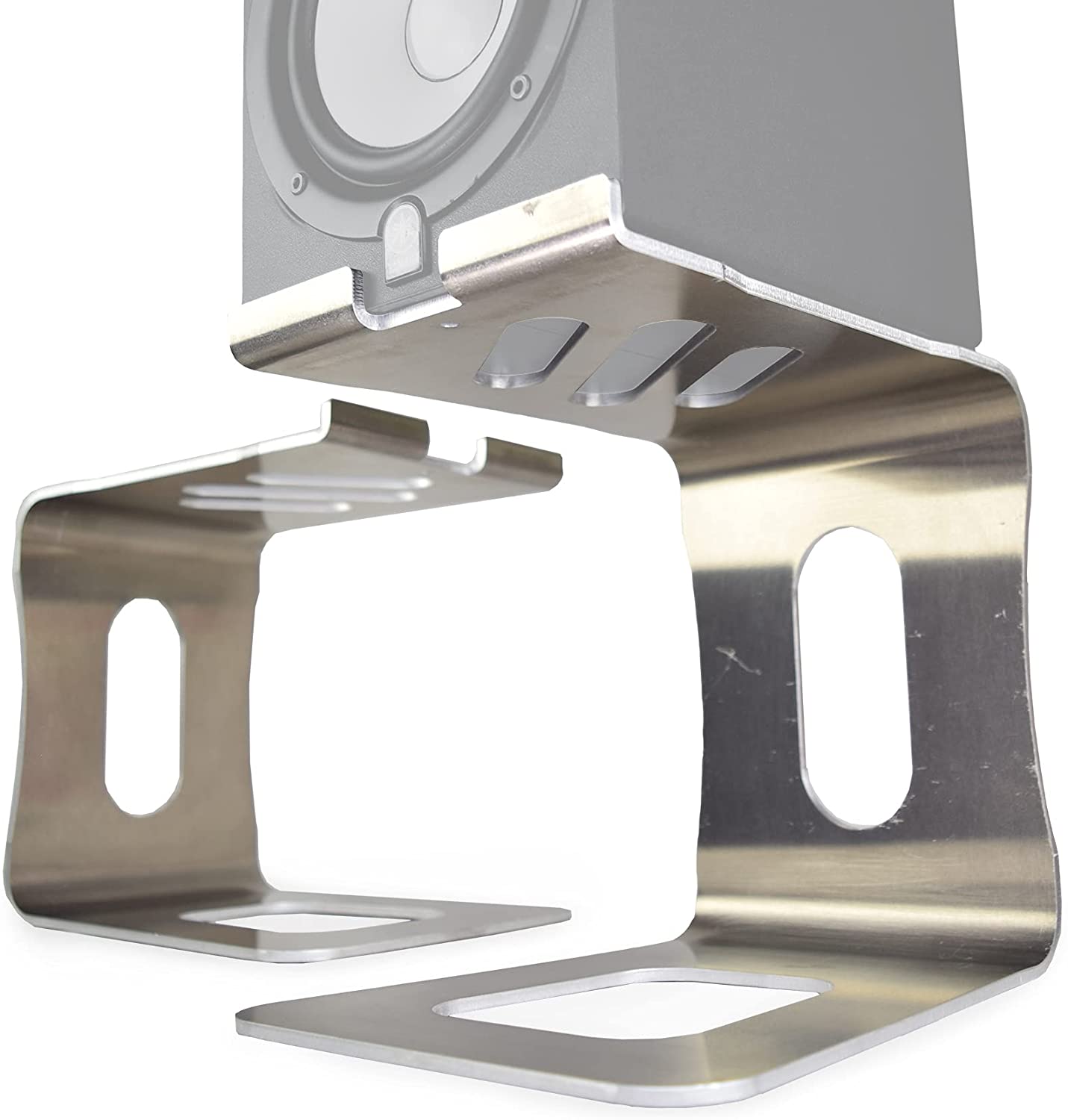 ISO9001 Rohs CE Desktop Metal Speaker Stands Pair Stamping Parts for Studio Speakers