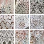 Three Dimensional 115cm Coloured Embroidery Fabric Net Yarn White Lace