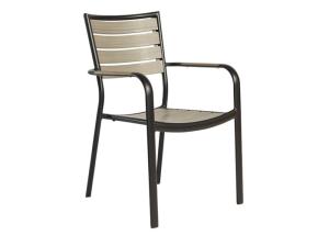 Wholesale Patio Restaurant Aluminum And Poly Wood Outdoor Black Dining Chairs With Arm from china suppliers