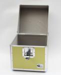LP 12" Aluminum Carry Case Yellow DVD Storage Box Aluminum ABS Diamond Portable