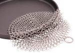 6'' SS Round Cookware Chainmail Scrubber Cleaning Cast Iron Pan
