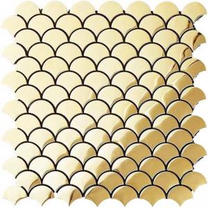 Wholesale Shell Shape Metal Brushed Stainless Steel Mosaic Tiles ASTM 304 305x305mm from china suppliers