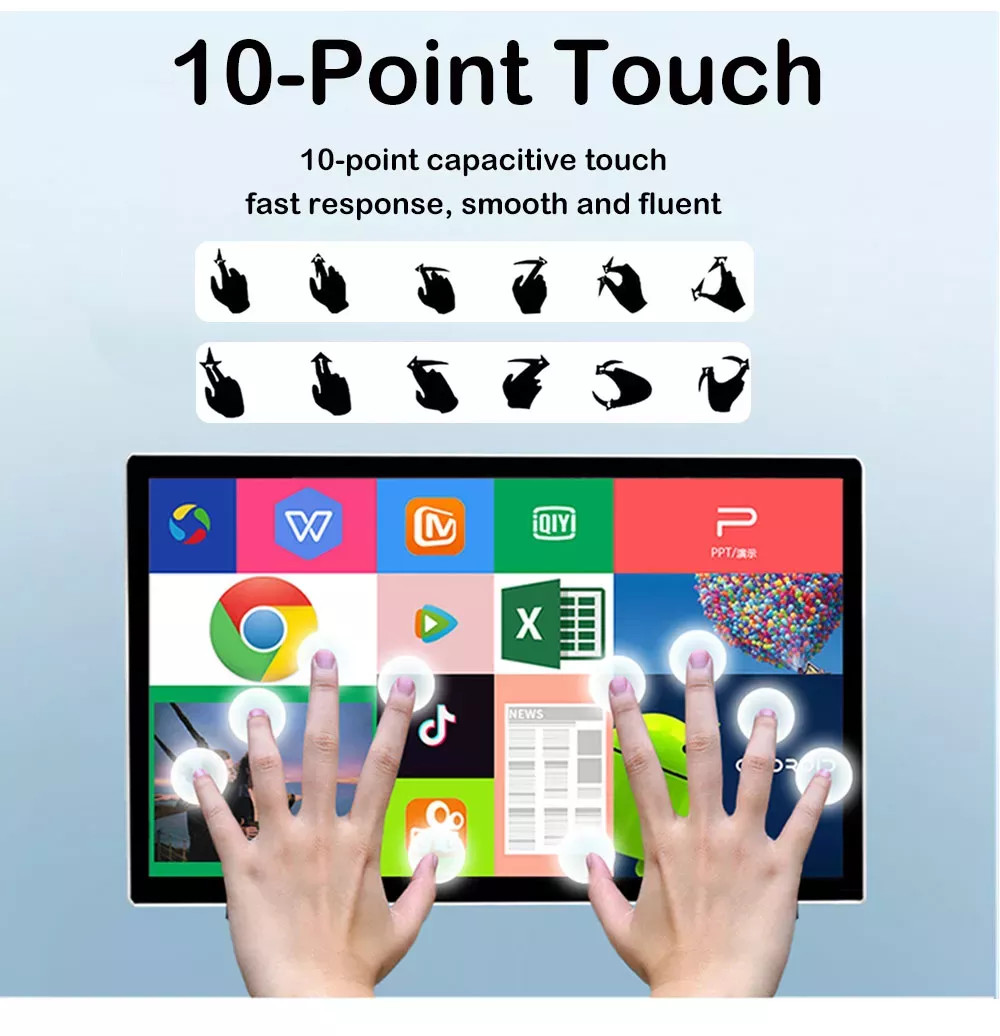 Wall Mount Interactive Digital Signage LCD display Android Network Digital Signage