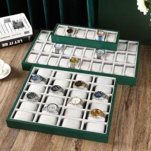Wholesale Customizable Color Velvet Green Watch Display Tray Screen Print from china suppliers