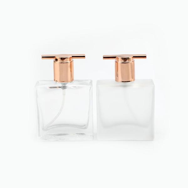 Square 30ml Pressed Glass Perfume Bottle Toner Spray Bottle Cosmetics Subpackage