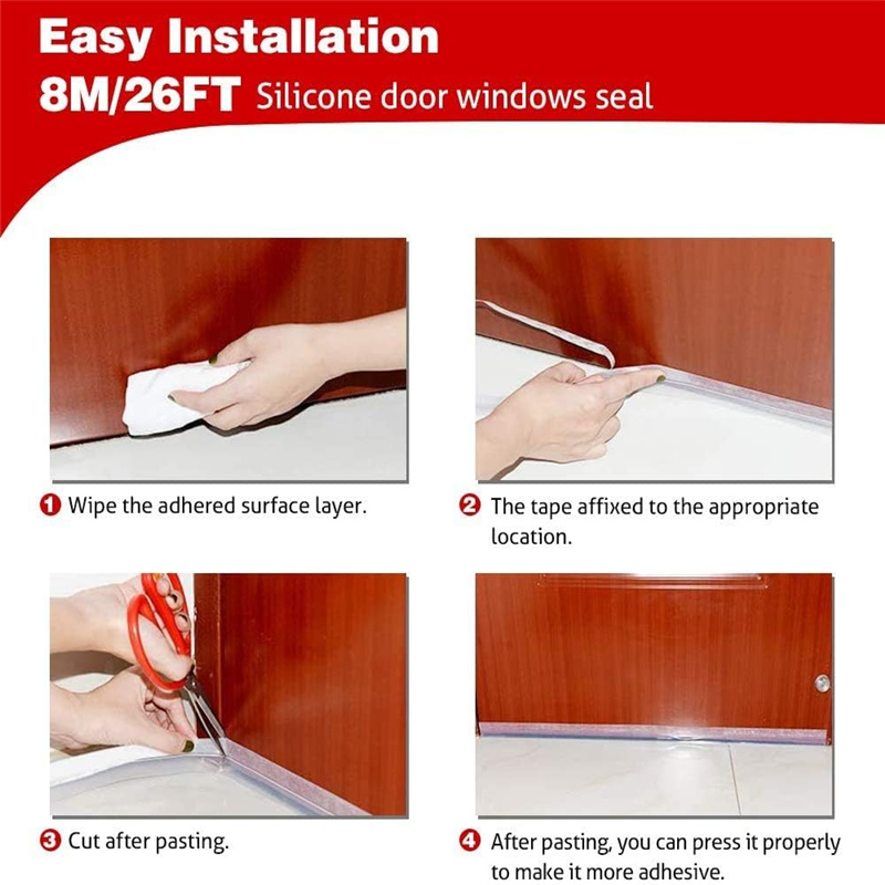 Draft Seal Insulation Tape Strip Under Door Draft Stopper Window Seal