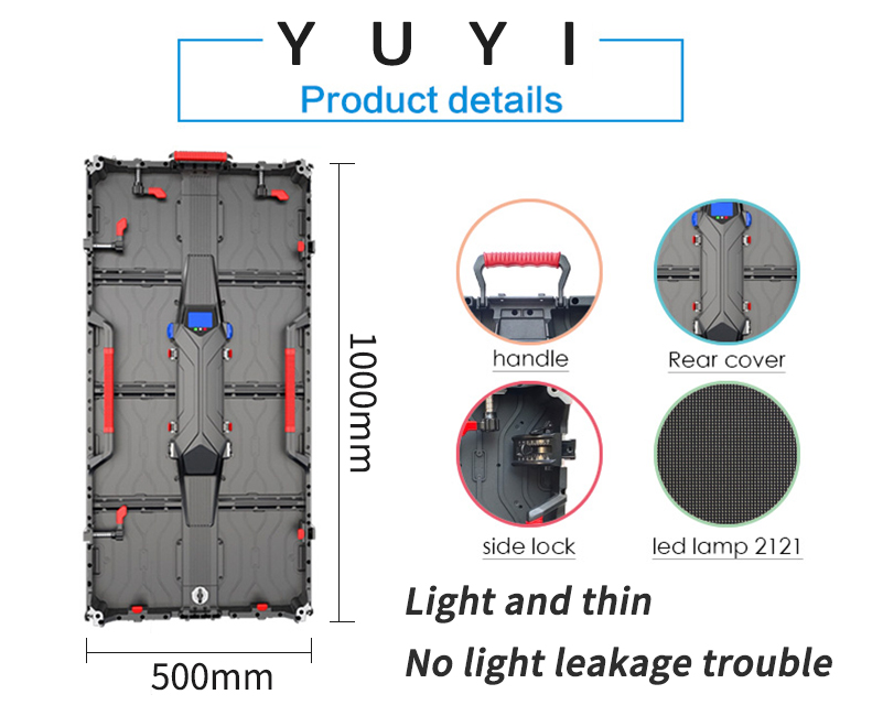 800-1000cd/sqm Brightness Rental LED Screen for Customized P3.91 P4.81 Movie Video Wall Display