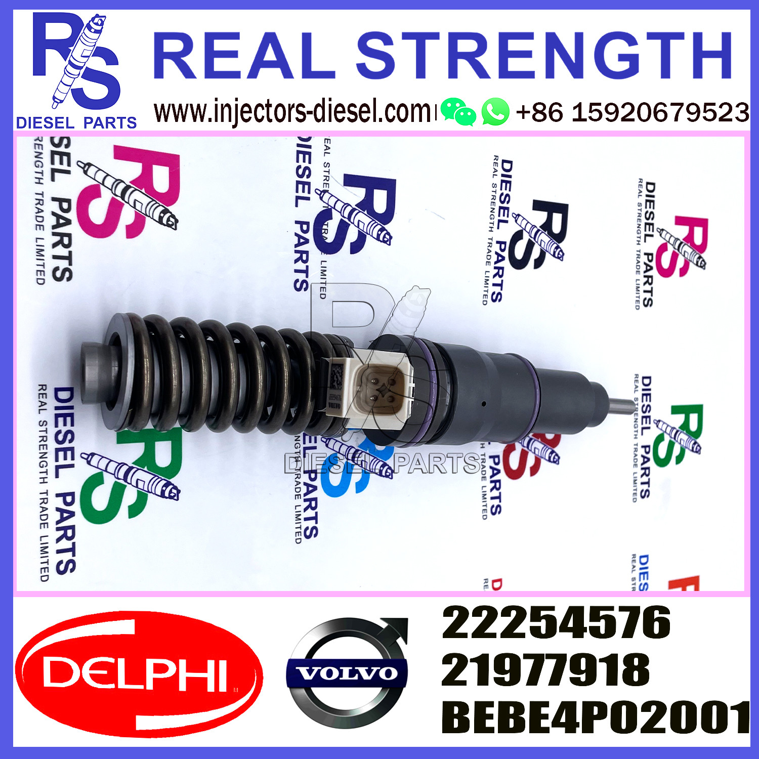 DELPHI 4pin injector BEBE4P02001 BEBE4P03 Diesel pump Injector V-O-L-V 22254576 E3.27 for V-O-L-V MD13 EURO 6