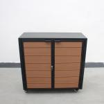 Durable Waterproof Recycling Outdoor Bins Steel HDPE Plastic Wood Material For