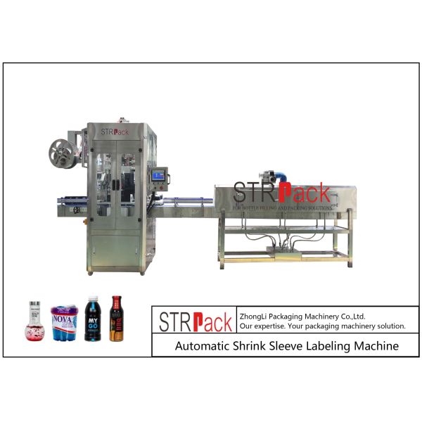 150BPM Automatic Bottle Labeling Machine Shrink Sleeve 2.5KW