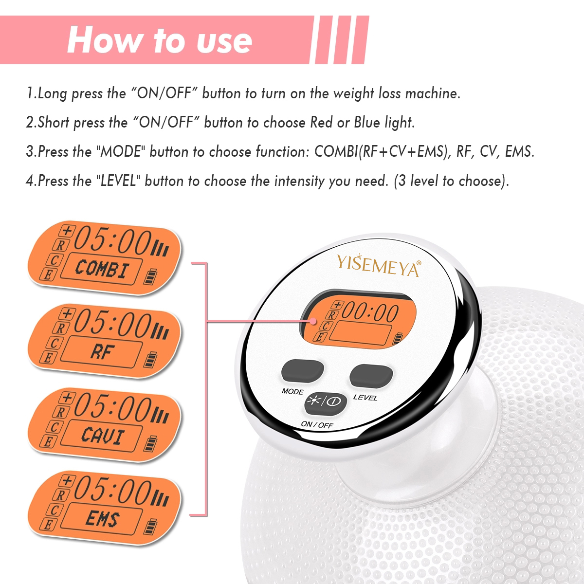 Fat Loss Rejuvenation Ems Slimming Machine RF LED Light Ultrasound Cavitation Machine
