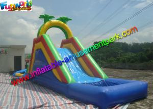 Wholesale Customized Palm Tree Inflatable Water Slide Pool , Swimming Pool Slide With PVC from china suppliers
