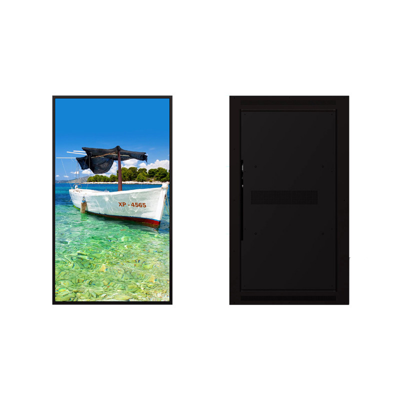 55" 2500 nits Ultra slim 55mm thickness window display screen with Android OS built in