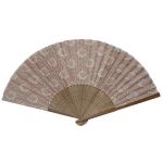 Party Wedding Gift Spanish Mini Bamboo Silk Fabric Hand Fan Custom Printed