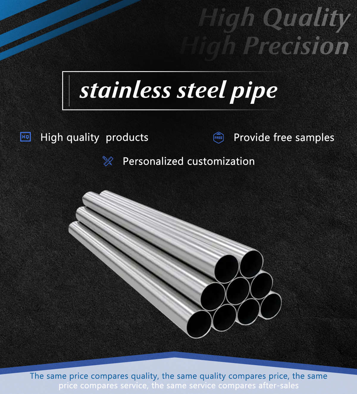 SUS 304L Stainless Steel Decorative Welded Round Pipe Duplex 316 316L 304 2205 2507