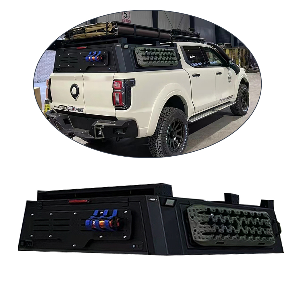 27kg Black Aluminium Alloy Low Bed Canopy For GWM POER Pick Truck Back Cover Car