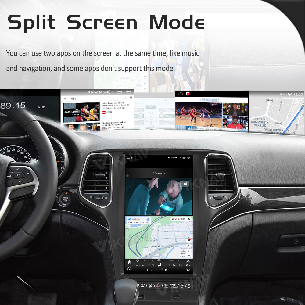 Viknav Car Radio For Jeep Grand Cherokee (2014-2019) 14.4 inch Android 13 Auto Stereo GPS Navigation Wireless Carplay