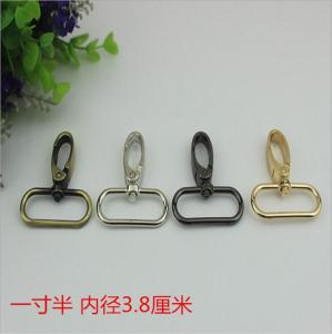 Wholesale Nickel free zinc alloy 38 mm oval ring bag hardware snap hook for leather straps from china suppliers