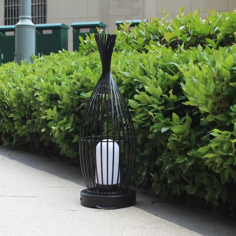Pole LED Lawn Lights Iron Acrylic 200x550mm E27 220v Creative Garden Villa Garden Landscape