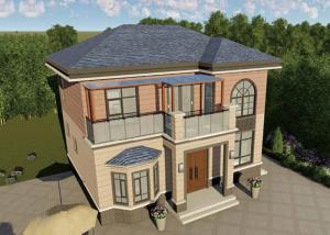 Wholesale Affordable Prefab House Ceramic Tiles Floor Recyclable Rural Style Light Steel Villa from china suppliers