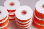 Red 4" Wide Single Face Wired Organza Ribbon