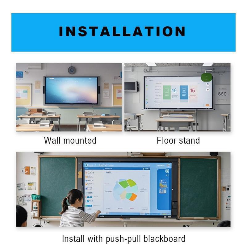 3840x 2160 4K Screen Panel Smart Display Interactive Touch Screen Whiteboard/Output 350cd/m2 Brightness Applications